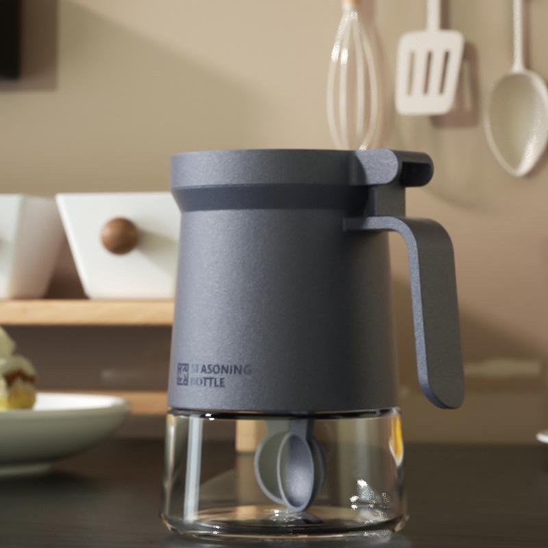 調味料入れ 密閉 スパイスボトル 塩 コショウ 砂糖 容器 ガラス製 乾燥剤 スプーン付き キッチン用品 3..