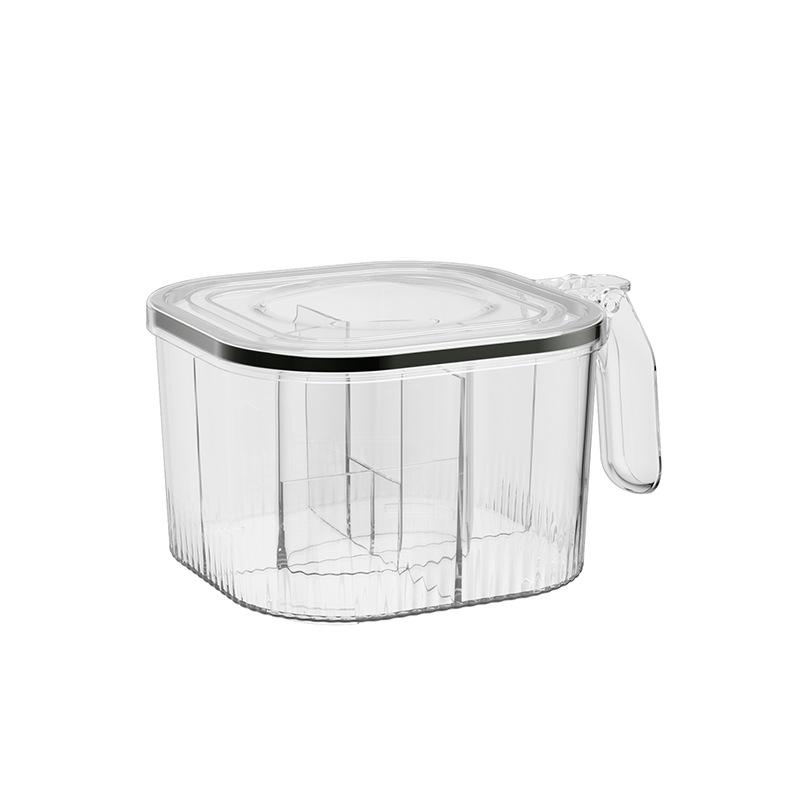 調味料入れ ふた付き 一体型 多格 キッチン 透明 調味料 収納ケース 胡椒 塩 味の素 調味ポット スプー..