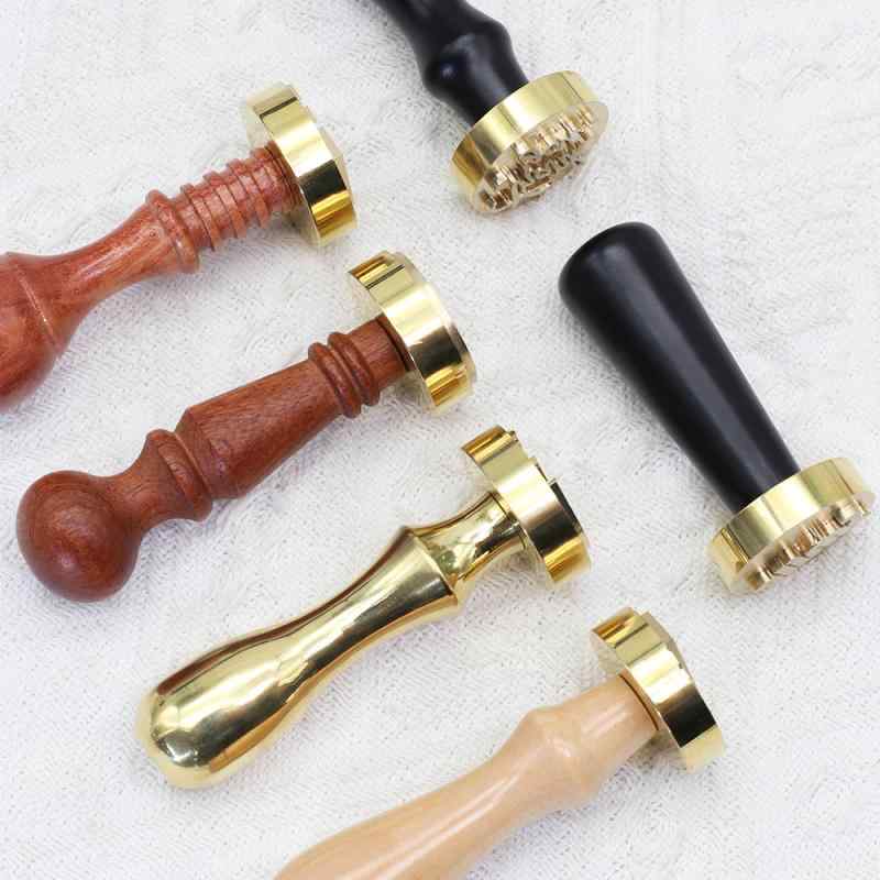 印鑑 スタンプ シーリングワックス 30mm 花梨木持ち手 丸形 パーティー 結婚式 クリスマス バレンタインデー ハロウィン 子供の日 ギフト