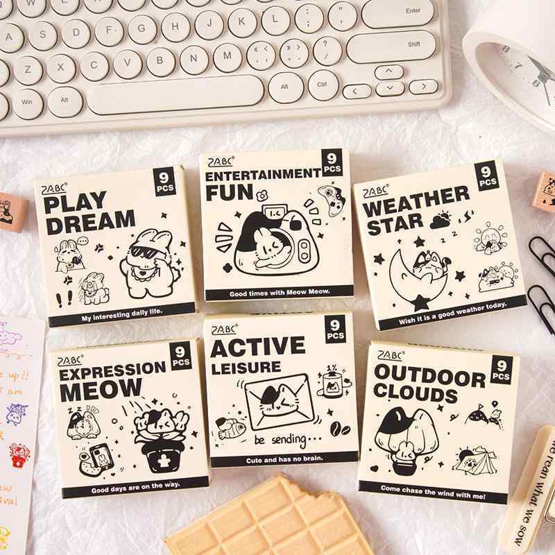 印鑑 スタンプ キット 木製 DIY 手帳 日記 カレンダー 動物 天気 星 アウトドア 遊び 趣味 かわいい
