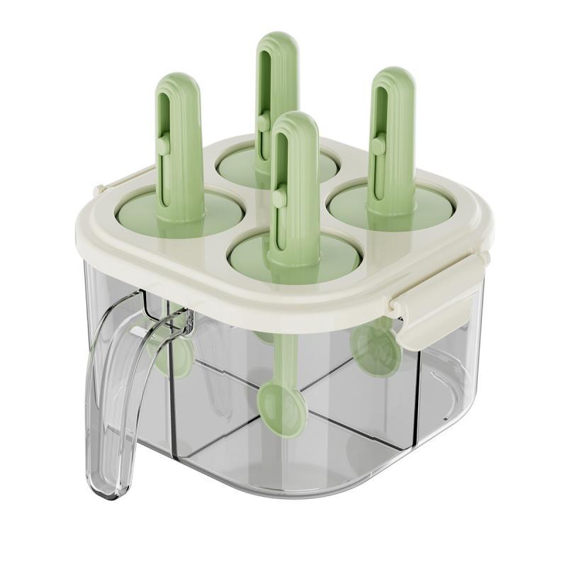 調味料入れ キッチン 家庭用 密封 防湿 缶 塩 コショウ 砂糖 収納 スパイス 四つ仕切り 調味料ボックス