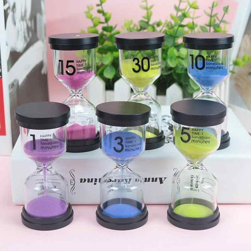 砂時計 子供用 歯磨き タイマー 高硼硅ガラス 砂時計 1分 3分 5分 10分 15分 30分 45分 60分 黄色 赤色 緑色 青色 紫色 オレンジ色 ピンク色 卓上 ガラス製