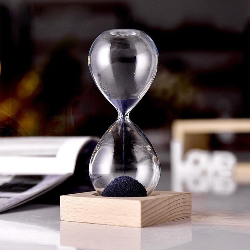 砂時計 磁力 磁石 置き物 高硼珪酸ガラス シンプル モダン