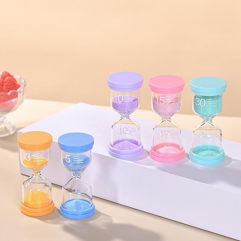 置物 オブジェ ミニ 時間砂時計 パステルカラー 落下防止 子供用 砂時計 タイマー 1分 3分 5分 10分 15分 20分 25分 30分 プラスチック製 手作り 現代風 シンプル
