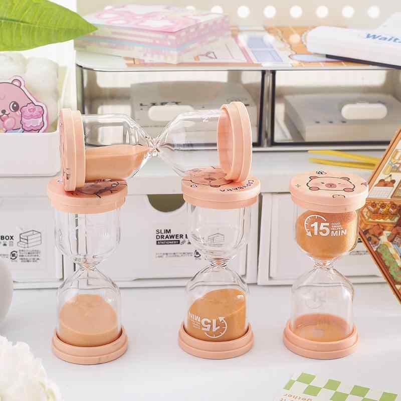 砂時計 カピバラ 50mm 勉強 タイマー 時間管理 豚 かわいい オブジェ インテリア ガラス 手作り