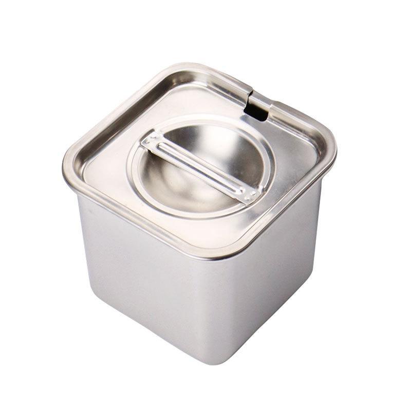 調味料入れ ステンレス製 正方形 味見用ボウル 業務用 家庭用 調味料缶 蓋付き 豚脂入れ 保存容器 ソー..