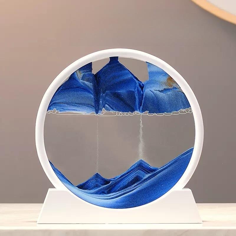 流砂アート 砂時計 オブジェ 卓上インテリア 置物 リビング テレビ台 ワインキャビネット デスク 部屋 ..