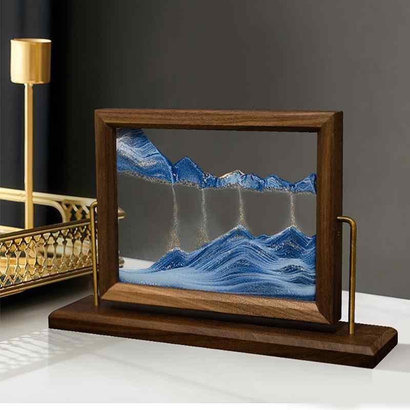 砂時計 木製 新中式 胡桃木 オブジェ 高級感 ラッキーアイテム 卓上 雑貨 リビング オフィス 居間 デスク 贈り物 ギフト