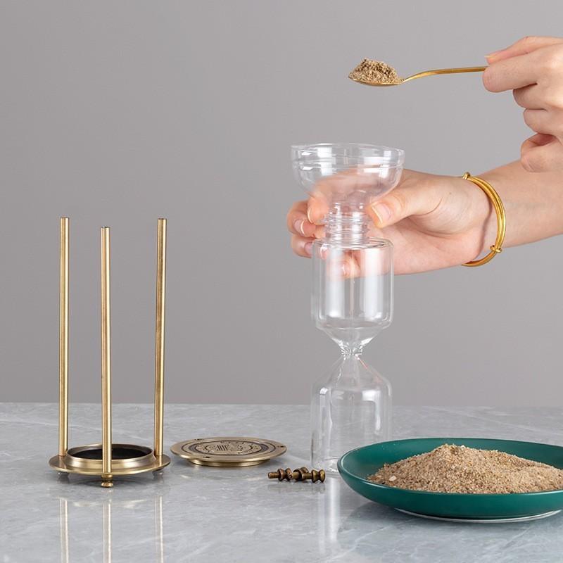 砂時計 インテリア雑貨 古銅色 亜鉛合金 北欧風 卓上置物 リビング ベッドルーム 書斎