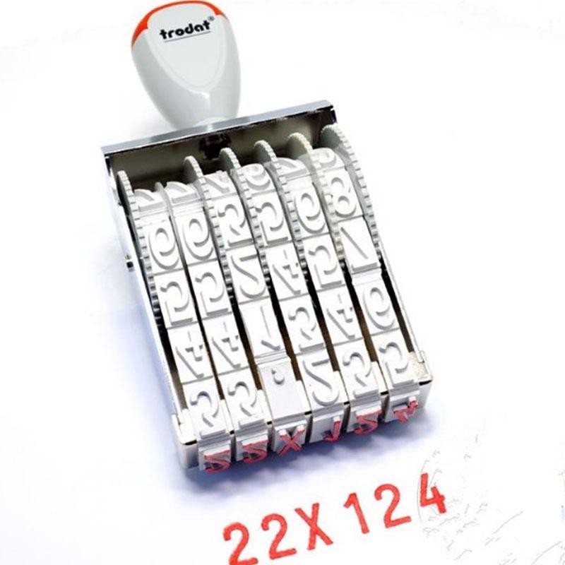 印鑑 ナンバリング スタンプ 15mm 6桁 回転式 番号 日付 調整可能 事務用品 業務用品