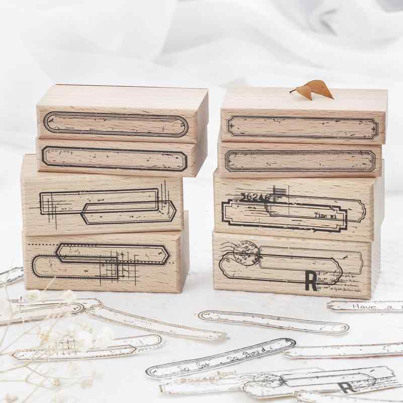 スタンプ 文具 スクラップブッキング 木製フレーム 装飾スタンプ 飾りスタンプ フレームスタンプ 手帳 ..