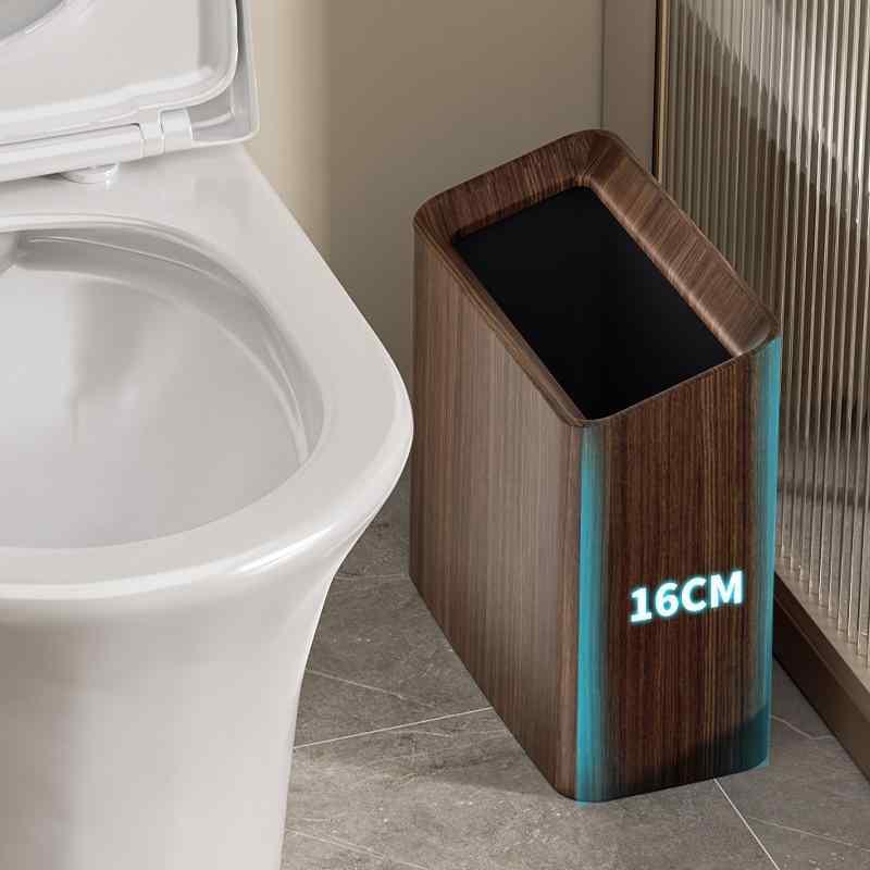 ゴミ箱 二層 北欧風 家庭用 シンプル リビング 寝室 キッチン トイレ オフィス スクエア 木目調 ABS樹脂 収納