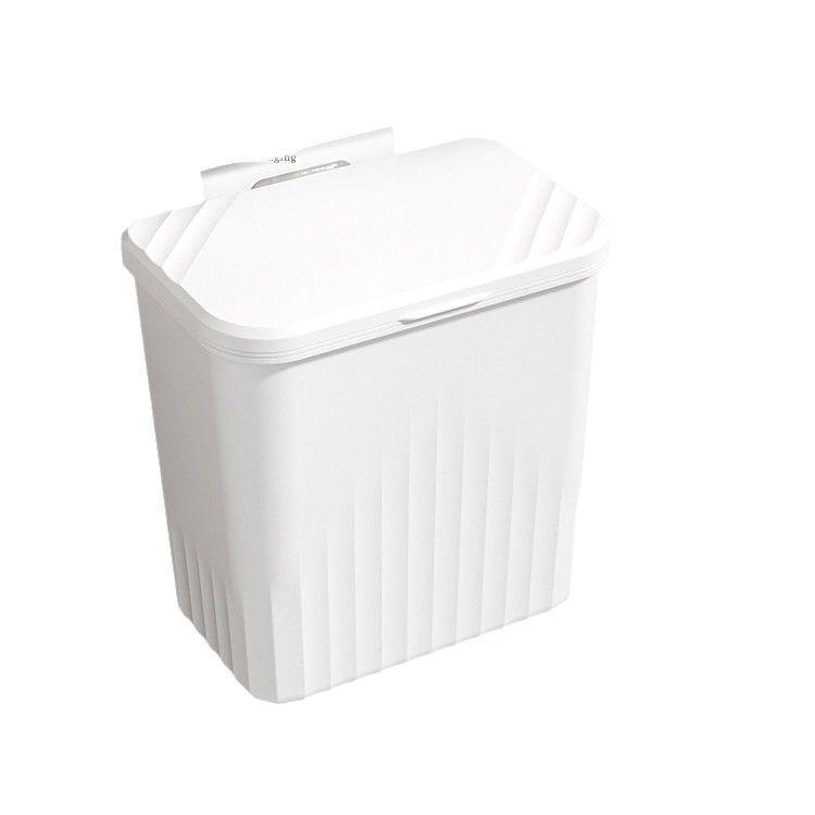Dustbins - ゴミ箱 壁掛け 大容量 キッチン 生ゴミ 蓋付き cabinet ドア 吊り下げ シンク 浴室 寝室 オフィス 収納 スクエア型 アイボリー グレー クリーム色