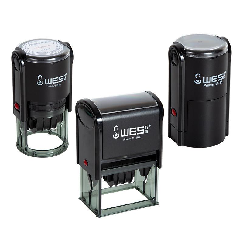 印鑑 日付印鑑 スタンプ 事務用品 オフィス用品 長方形 プラスチック製 回墨式