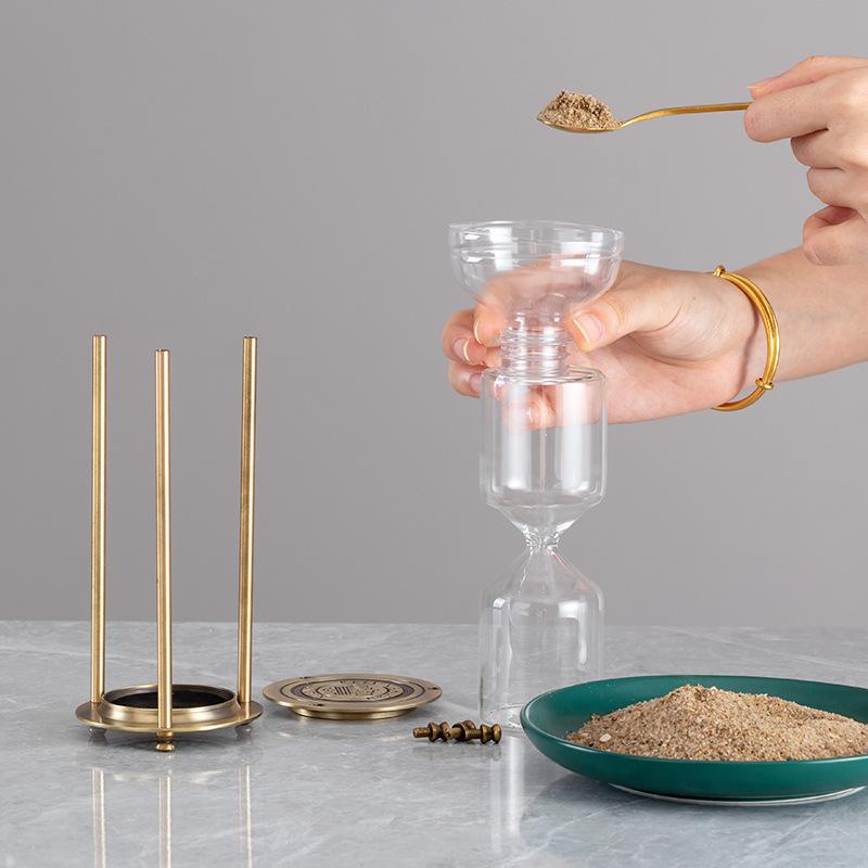 砂時計 アンティーク調 インテリア 雑貨 レトロ調 金属製 亜鉛合金 欧風 贈り物 ギフト 古銅色