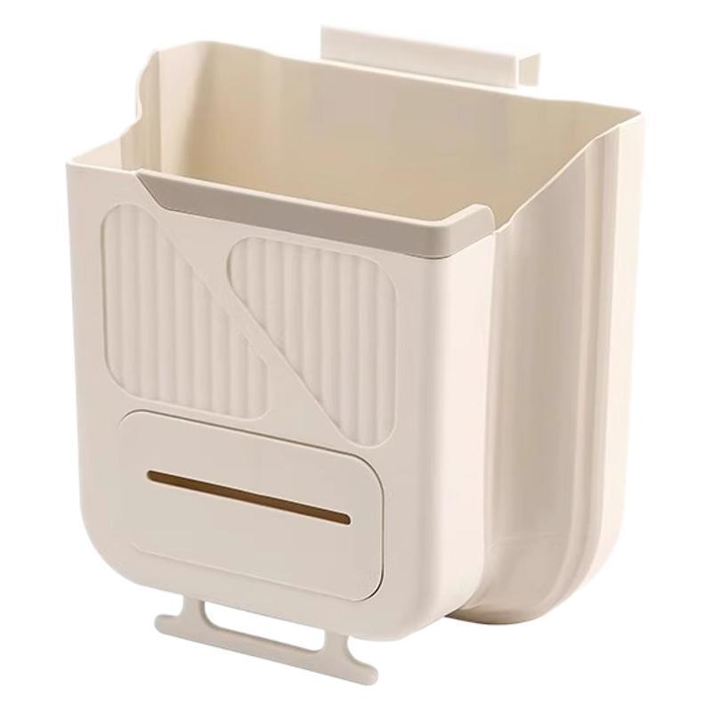 ゴミ箱 家庭用 大容量 壁掛け 折りたたみ式 生ゴミ 分別 8L 中号 灰色