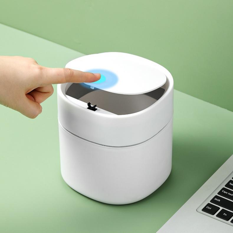 ゴミ箱 ミニ 小型 卓上 リビング 寝室 ドレッサー デスク ゴミ入れ 蓋付き プラスチック製 丸型 家庭用..