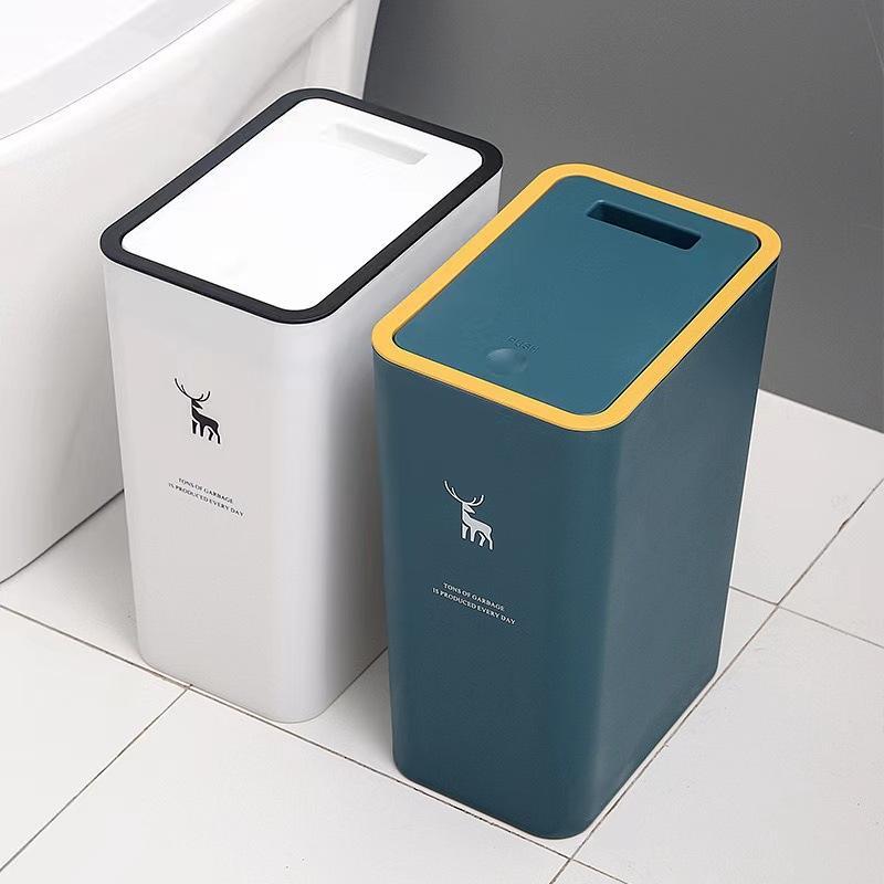 ゴミ箱 大容量 トイレ用 屑入れ おしゃれ かわいい 清潔 衛生的 10L 15L ブルー ホワイト ブラック グレー