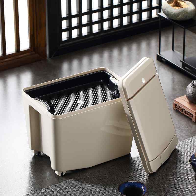 茶道具 茶葉入れ 茶殻入れ ゴミ箱 茶こし フィルター 茶水入れ 茶くず入れ ティーバケツ プラスチック..