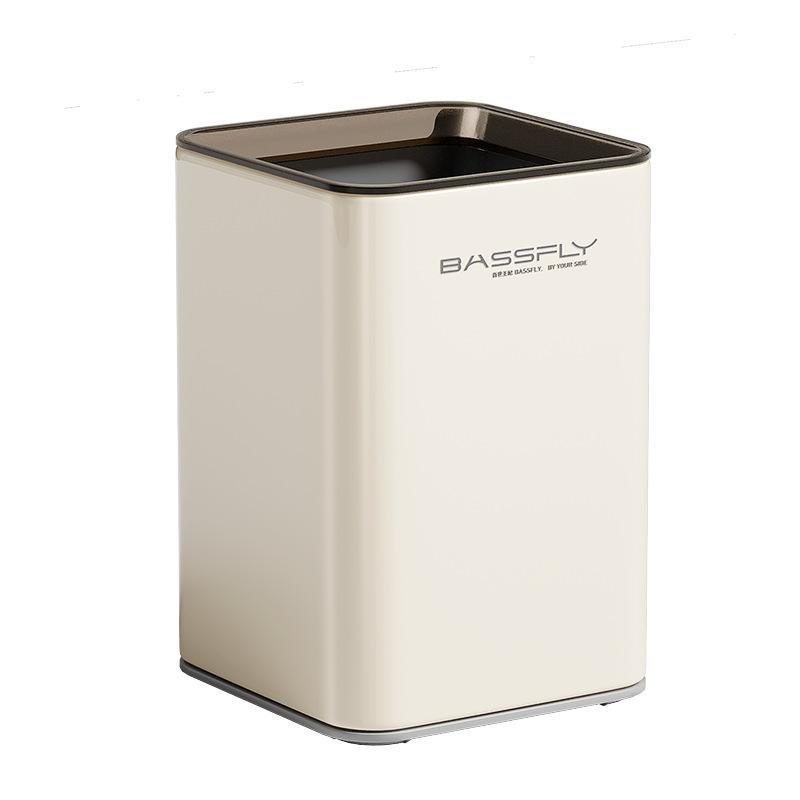 ゴミ箱 家庭用 キッチン トイレ 蓋なし ステンレス製 二重構造 ダストボックス おしゃれ 14L 18L