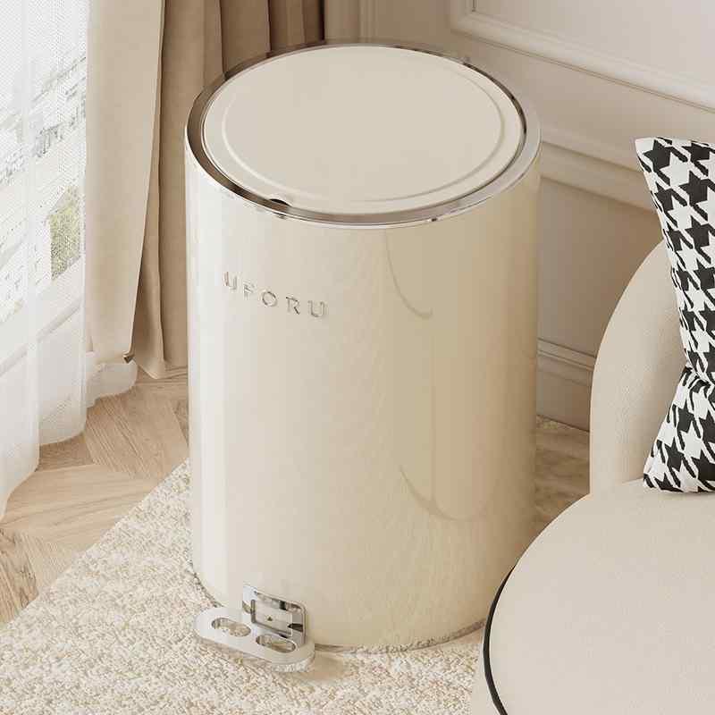 ゴミ箱 家庭用 ふた付き ペダル式 大容量 防水 静音 鉄製 8L 15L 20L 高級感 トイレ 洗面所 キッチン ..