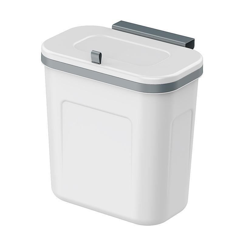 ゴミ箱 壁掛け トイレ用 穴あけ不要 跡なし キッチン 吊り下げ ダストボックス 高級感 楕円形 ホワイト..