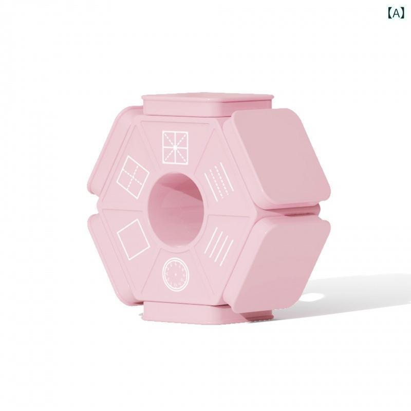 Hanko Seal - 印鑑 教師用 六面印 ピンク 田字格 ABS製 評価印 塾 採点 テスト 宿題 かわいい