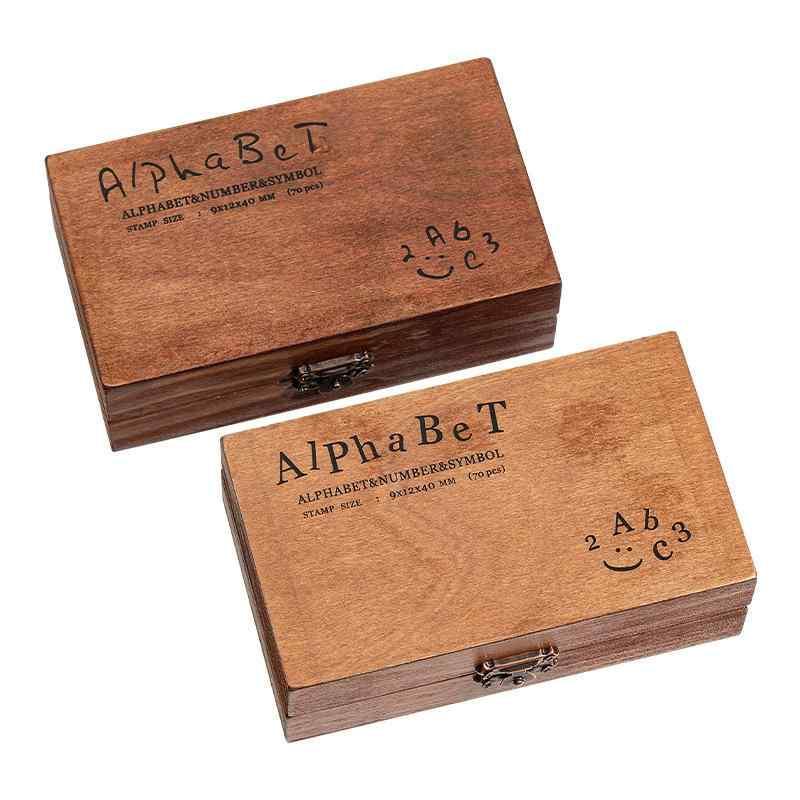 文具 レトロ 木製 DIY 手帳 デコレーション スタンプ 70枚 正体 草体