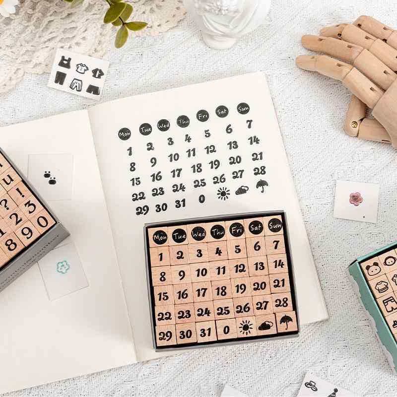 スタンプ 大文字 小文字 数字 記号 パーティー アニマル 天気 幾何学模様 木製 速乾 かわいい おしゃれ