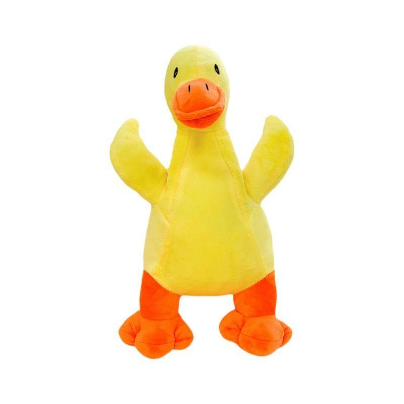 ペット用おもちゃ 犬 猫 添い寝 ぬいぐるみ アヒル 発声おもちゃ 鳴き笛付き ストレス解消 フレンチブ..