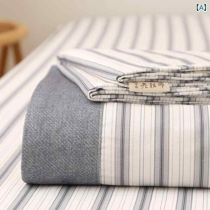 ベッド 寝具カバーセット シングルベッド ダブルベッド 綿100% 厚手 粗布 ベッドシ...