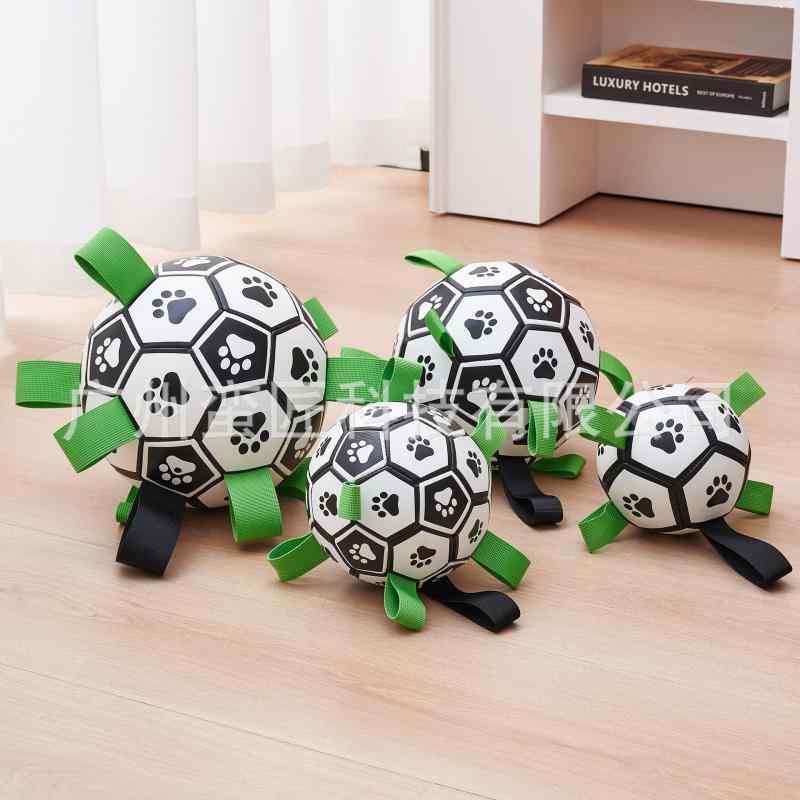 犬用おもちゃ 犬用ボール トレーニング用 サッカーボール ペット用おもちゃ ペット用品 PU素材 投げるおもちゃ 小型犬 中型犬 大型犬 しつけ 訓練 丈夫