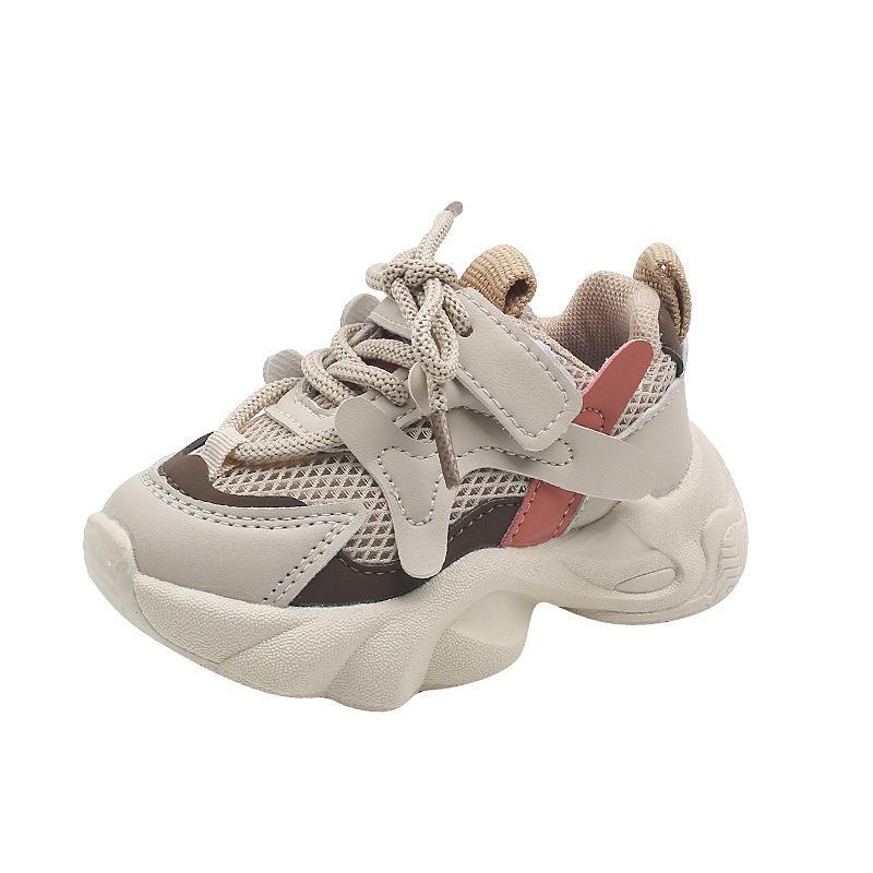 スニーカー キッズ 子供 女の子 男の子 運動靴 通気性 スポーツ 春秋 マジックテープ 紫 グレー ベージュ