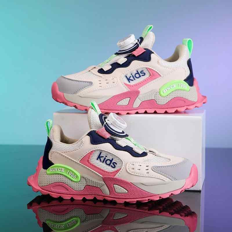 キッズ スニーカー 女の子 子供靴 スポーツシューズ メッシュ 通気性 速乾 運動靴 軽量 クッション性 衝撃吸収 滑り止め 履きやすい 7歳 8歳 9歳 10歳 11歳 12歳 13歳 14歳 15歳 16歳 水仙ピンク 酒 красный ワインレッ