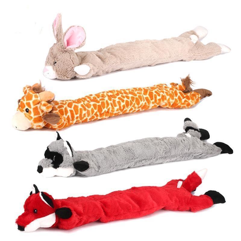 犬用おもちゃ ぬいぐるみ キリン ウサギ アライグマ キツネ 噛むおもちゃ ペット抱き枕 70cm