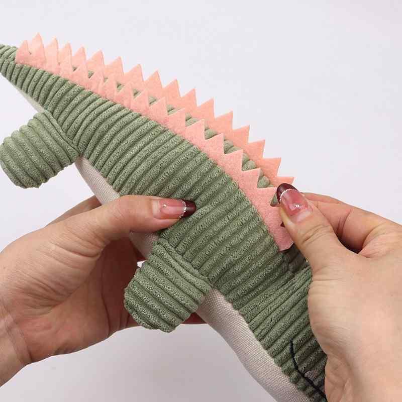 犬 おもちゃ ぬいぐるみ ワニ コーデュロイ 発声 歯磨き 清潔 噛む 運動不足 ストレス解消 グリーン ブ..