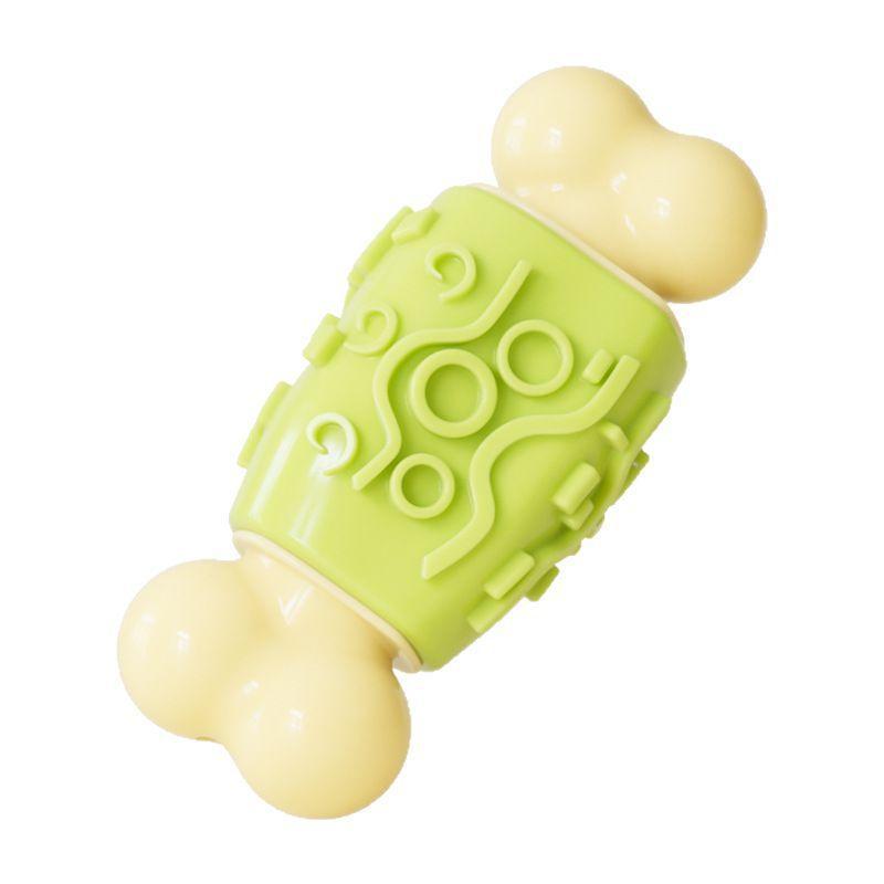 犬用おもちゃ 噛むおもちゃ 骨型 投げるおもちゃ 知育玩具 ストレス解消 歯磨き TPR製 イエロー ベージュ