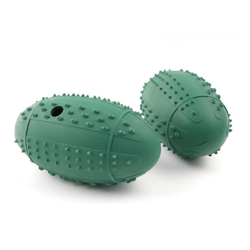 犬用おもちゃ 噛むおもちゃ 歯磨きおもちゃ 知育玩具 餌入れおもちゃ ゴム製 森林グリーン(x10)