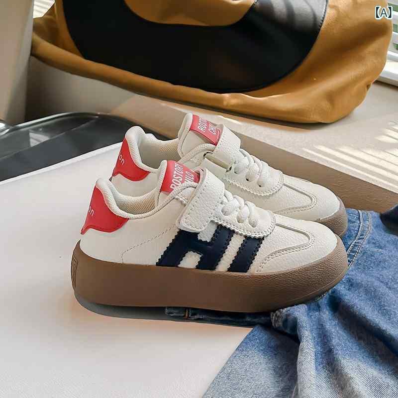 キッズ スニーカー 子供靴 女の子 男の子 運動靴 通学 幼稚園 保育園 普段使い マジックテープ ベルクロ EVA レザー 青 赤 黒