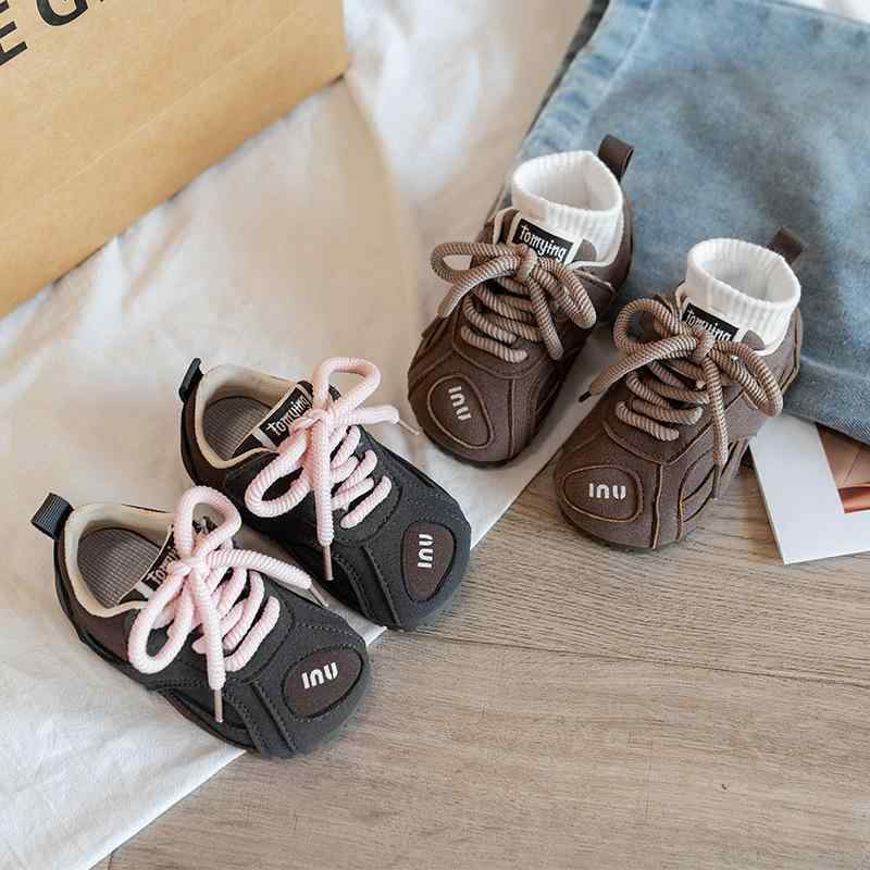 スニーカー キッズ 子供靴 運動靴 ベルクロ 軽量 柔らかい 滑り止め グレー カーキ色 男の子 女の子 通..