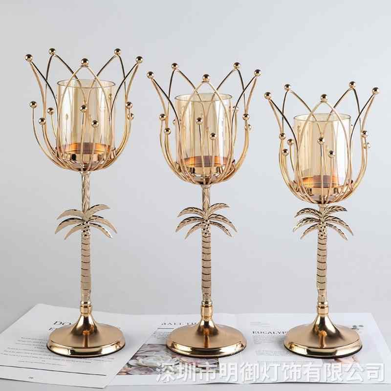 キャンドルスタンド ヨーロッパスタイル 金属製 電気メッキ加工 ロマンチック 北欧 ホームデコレーション クリスマス 飾り