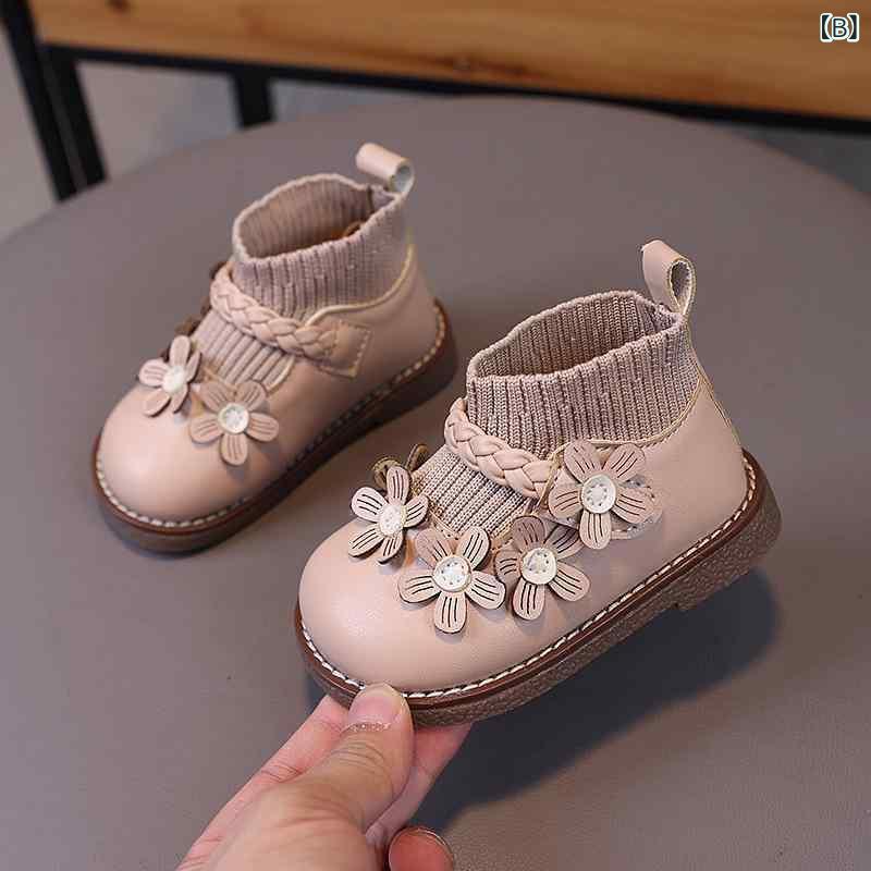 ベビーシューズ 女の子 春秋 柔らかい底 滑り止め ショートブーツ 1歳 2歳 かわい...