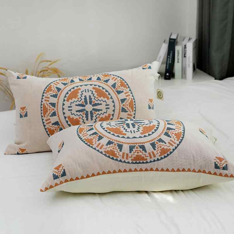 枕カバー シングル ペア 2枚組 綿100％ 高級感 ガーゼ生地 やわらか 柔らかい 通気性 吸汗性 夫婦 カップル 春夏秋冬 オールシーズン ボタン式