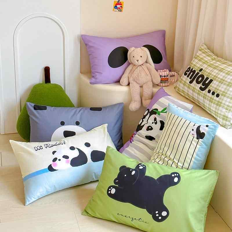 枕カバー かわいい ins風 全綿 コットン 48×74cm ペア 寝具 普段使い