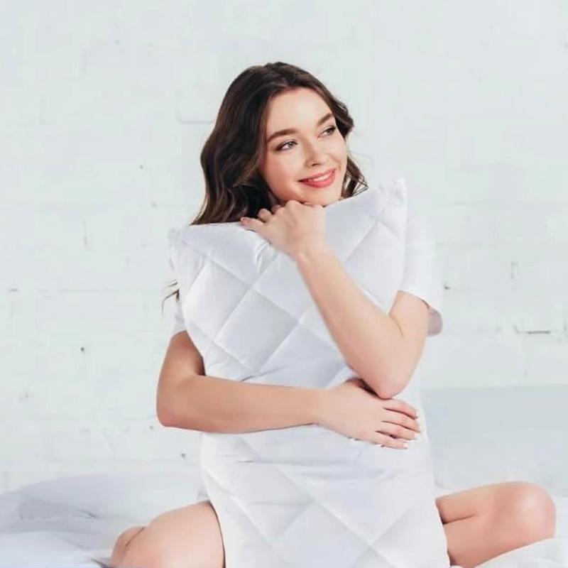 枕カバー 防水枕カバー 48×74cm ポリエステル100% 防頭油 抗菌 防ダニ 乳胶枕頭保護