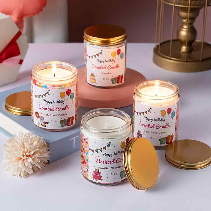 アロマキャンドル 大豆ワックス キャンディ クリスマス 誕生日 ギフト グラス入り 香り付き 癒やし リ..