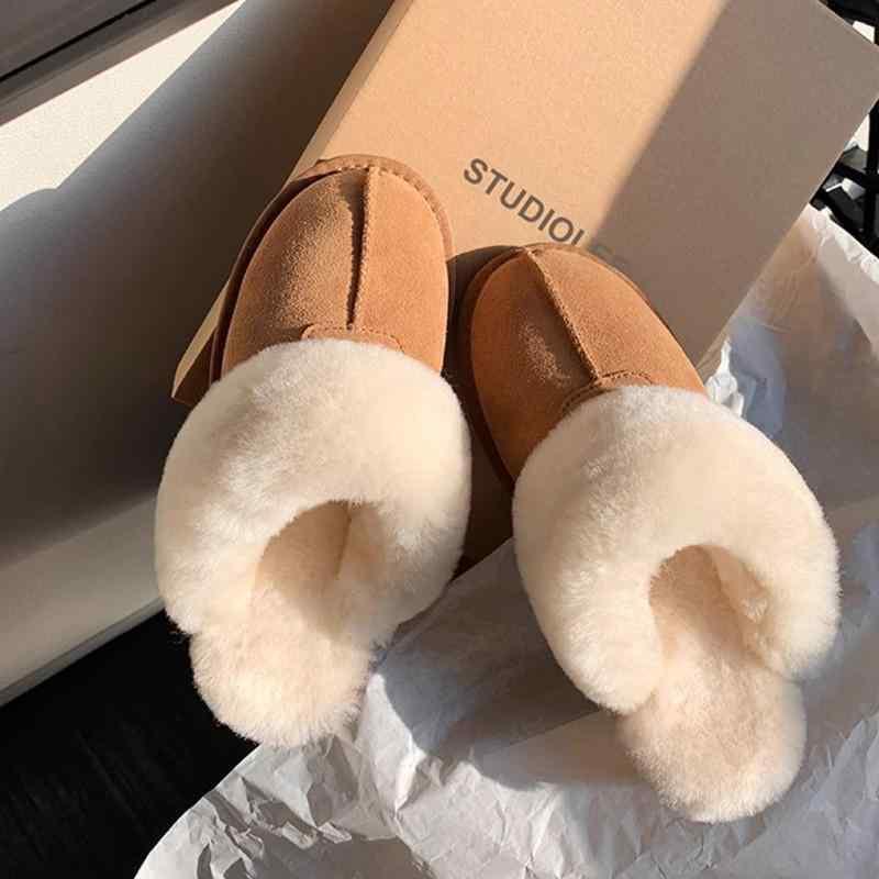 靴 レディース スノーブーツ ムートンブーツ 厚底 フラット ローヒール ぺたんこ 歩きやすい 疲れない 滑り止め あったか 防寒 保温 秋冬 栗色 黒