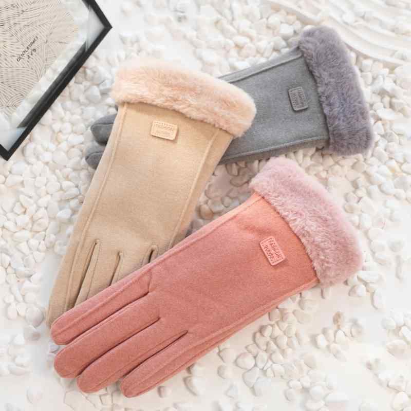 Gloves - 手袋 レディース 秋冬 防寒 グローブ 裏起毛 かわいい スマートフォン対応 暖かい 自転車 バイク 手袋 運転 通勤 通学 プレゼント ギフト 黒 ピンク系