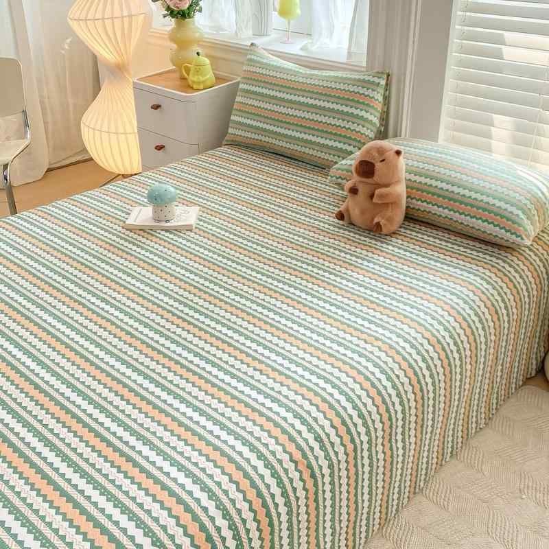 ベッドシーツ 麻混 寝具 花柄 厚手コットン シングル セミダブル ダブル 涼感 吸湿 通気性 学生 寮