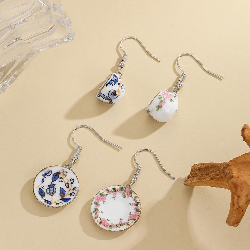 Other - ピアス レディース かわいい おしゃれ 個性的 ドロップ 合金 セラミック ブルー ピンク系 グリーン 春夏